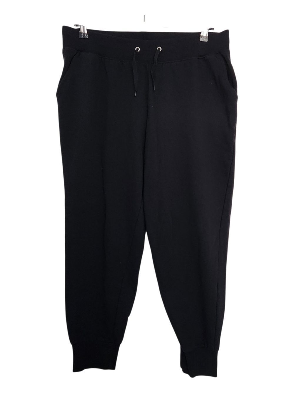 Studio 1886 Womens Black Jogger Pants - Pockets - Drawstring Waist Size Large